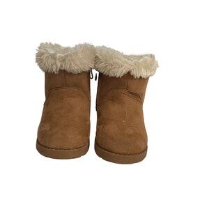 Cat & Jack Toddler size 6 Brown Faux Fur Lining Side Zipper Closure Boots shoes